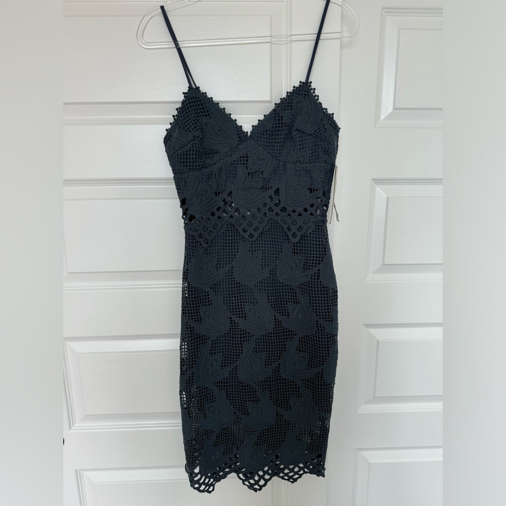 Aqua lace dress